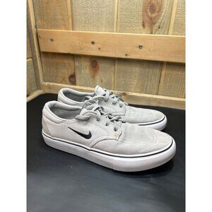 Nike SB Youth Canvas Sneakers Size 4.5Y Gray & White Skateboarding